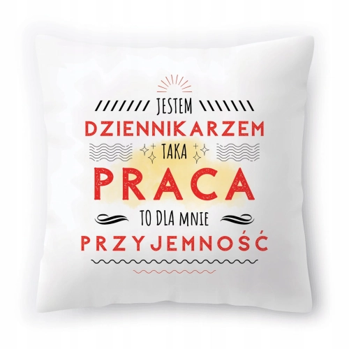 Poduszka Dla Dziennikarza na Urodziny Prezent z Nadrukiem ze Zdjęciem