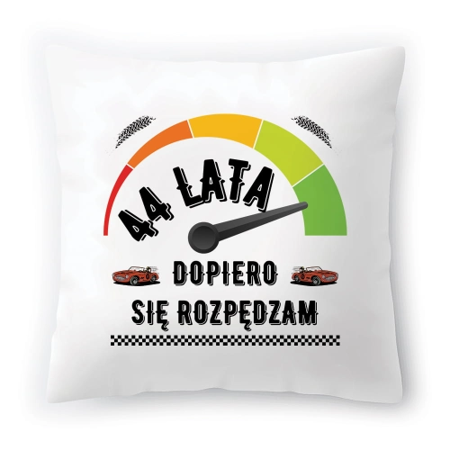 Poduszka na Urodziny 44 44te 44-te na Prezent z Nadrukiem ze Zdjęciem