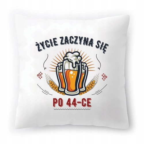 Poduszka na Urodziny 44 44te 44-te na Prezent z Nadrukiem ze Zdjęciem