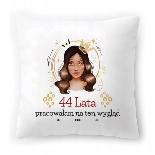 Poduszka na Urodziny 44 44te 44-te na Prezent z Nadrukiem ze Zdjęciem