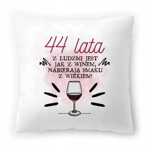 Poduszka na Urodziny 44 44te 44-te na Prezent z Nadrukiem ze Zdjęciem