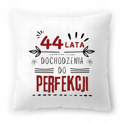 Poduszka na Urodziny 44 44te 44-te na Prezent z Nadrukiem ze Zdjęciem