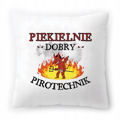 Poduszka Dla Pirotechnika na Urodziny Prezent z Nadrukiem ze Zdjęciem