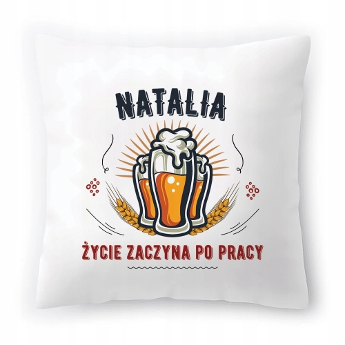 Poduszka Dla Natalii na Urodziny Imieniny Prezent z Nadrukiem ze Zdjęciem