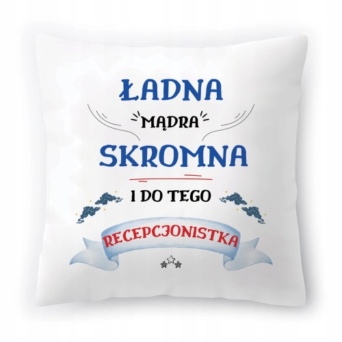 Poduszka Dla Recepcjonistki na Urodziny Prezent z Nadrukiem ze Zdjęciem