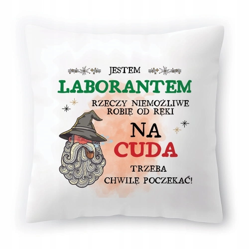 Poduszka Dla Laboranta na Urodziny na Prezent z Nadrukiem ze Zdjęciem