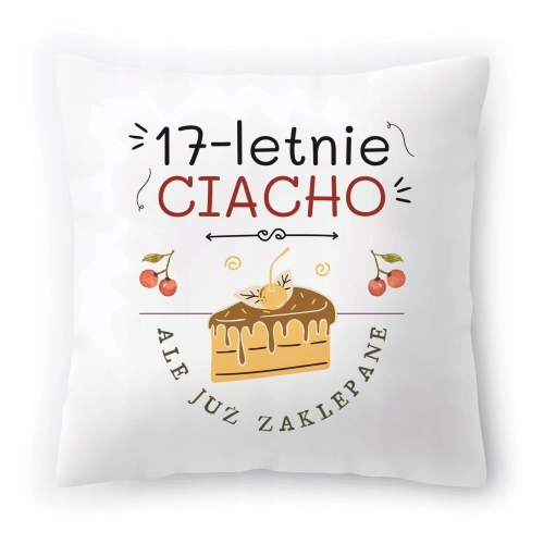 Poduszka na Urodziny 17 17te 17-te na Prezent z Nadrukiem ze Zdjęciem