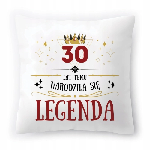 Poduszka na Urodziny 30 30ste 30-ste na Prezent z Nadrukiem ze Zdjęciem