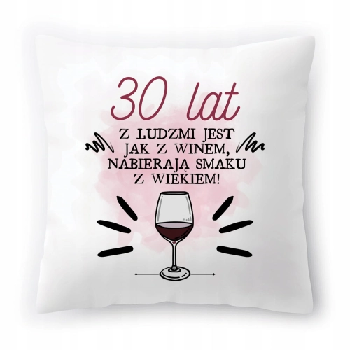 Poduszka na Urodziny 30 30ste 30-ste na Prezent z Nadrukiem ze Zdjęciem