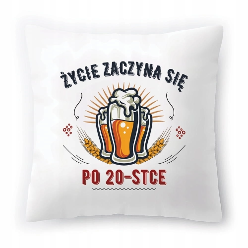 Poduszka na Urodziny 20 20te 20-te na Prezent z Nadrukiem ze Zdjęciem