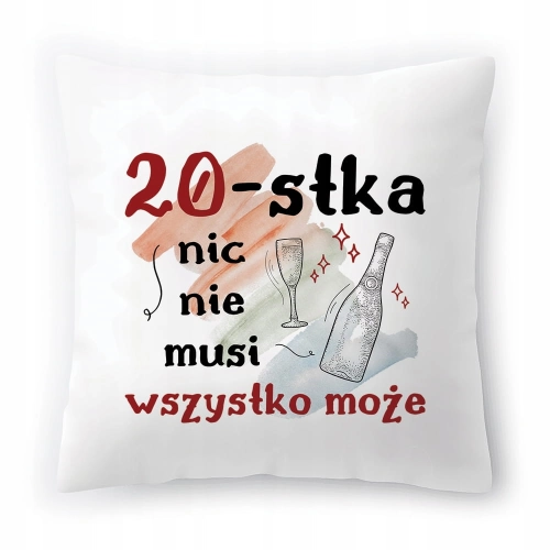 Poduszka na Urodziny 20 20te 20-te na Prezent z Nadrukiem ze Zdjęciem