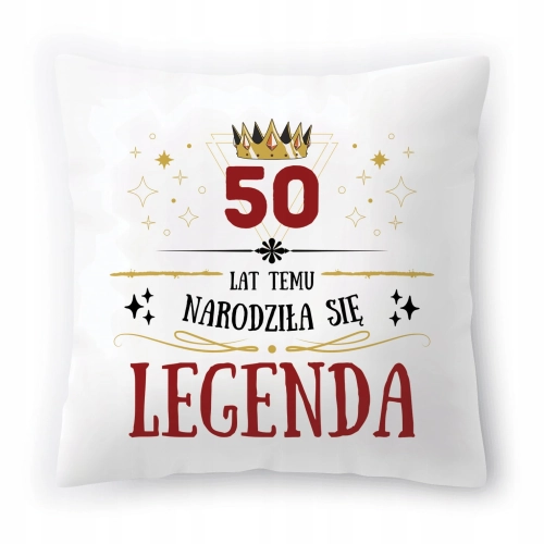 Poduszka na Urodziny 50 50te 50-te na Prezent z Nadrukiem ze Zdjęciem