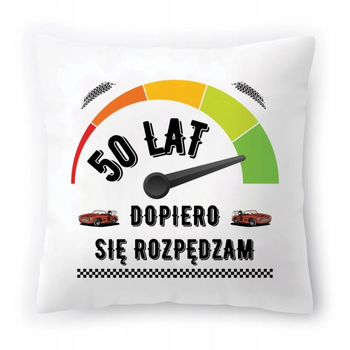 Poduszka na Urodziny 50 50te 50-te na Prezent z Nadrukiem ze Zdjęciem