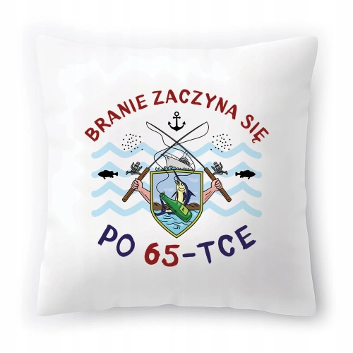 Poduszka na Urodziny 65 65te 65-te na Prezent z Nadrukiem ze Zdjęciem