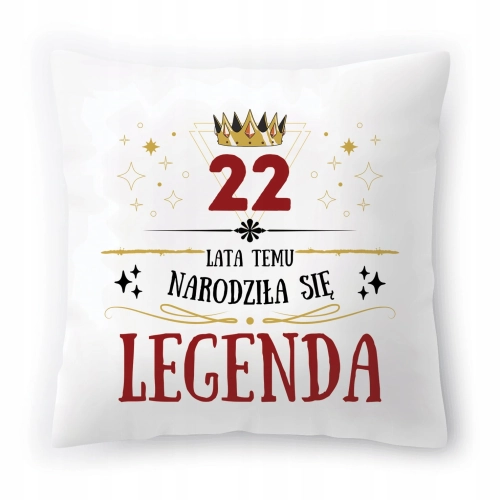Poduszka na Urodziny 22 22gie 22-gie na Prezent z Nadrukiem ze Zdjęciem