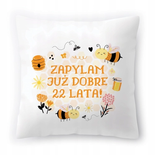 Poduszka na Urodziny 22 22gie 22-gie na Prezent z Nadrukiem ze Zdjęciem