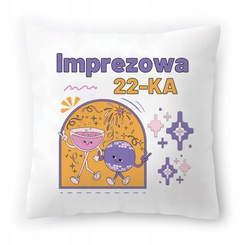 Poduszka na Urodziny 22 22gie 22-gie na Prezent z Nadrukiem ze Zdjęciem