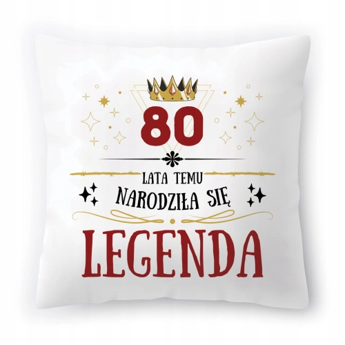 Poduszka na Urodziny 80 80te 80-te na Prezent z Nadrukiem ze Zdjęciem