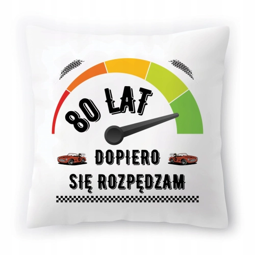 Poduszka na Urodziny 80 80te 80-te na Prezent z Nadrukiem ze Zdjęciem
