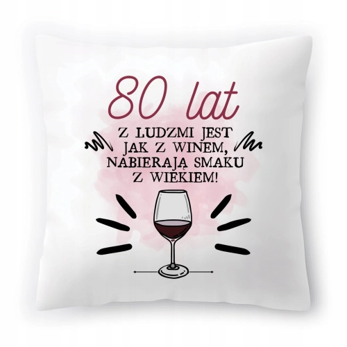Poduszka na Urodziny 80 80te 80-te na Prezent z Nadrukiem ze Zdjęciem