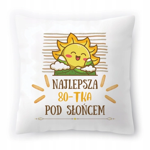 Poduszka na Urodziny 80 80te 80-te na Prezent z Nadrukiem ze Zdjęciem