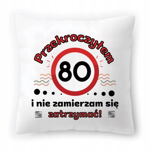Poduszka na Urodziny 80 80te 80-te na Prezent z Nadrukiem ze Zdjęciem
