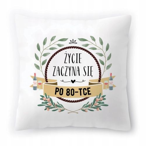 Poduszka na Urodziny 80 80te 80-te na Prezent z Nadrukiem ze Zdjęciem