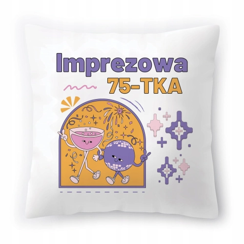 Poduszka na Urodziny 75 75te 75-te na Prezent z Nadrukiem ze Zdjęciem