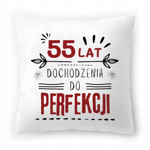 Poduszka na Urodziny 55 55te 55-te na Prezent z Nadrukiem ze Zdjęciem