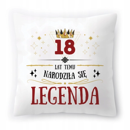 Poduszka na Urodziny 18 18ste 18-ste na Prezent z Nadrukiem ze Zdjęciem