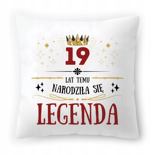 Poduszka na Urodziny 19 19ste 19-ste na Prezent z Nadrukiem ze Zdjęciem