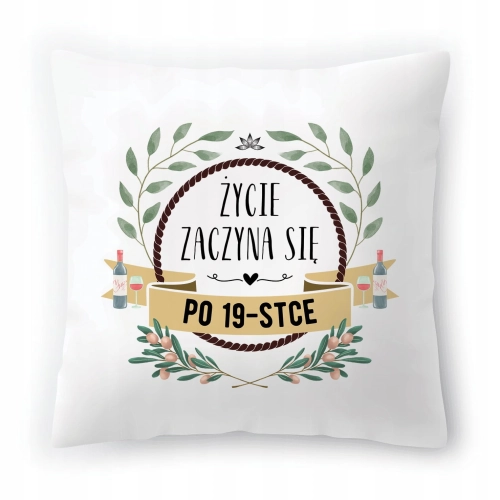 Poduszka na Urodziny 19 19ste 19-ste na Prezent z Nadrukiem ze Zdjęciem