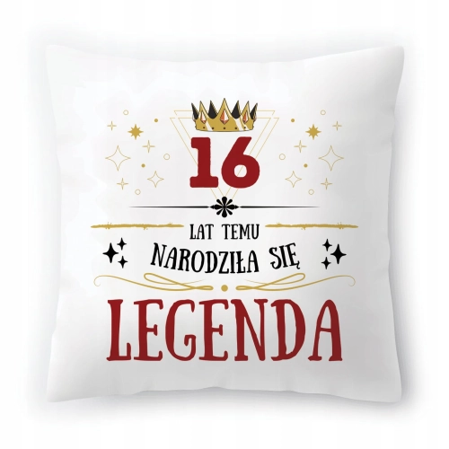 Poduszka na Urodziny 16 16ste 16-ste na Prezent z Nadrukiem ze Zdjęciem