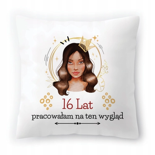 Poduszka na Urodziny 16 16ste 16-ste na Prezent z Nadrukiem ze Zdjęciem