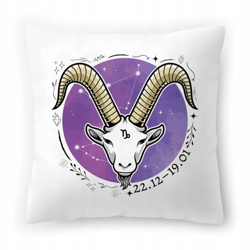 Poduszka Koziorożec Znaki Zodiaku Horoskop z Nadrukiem ze Zdjęciem