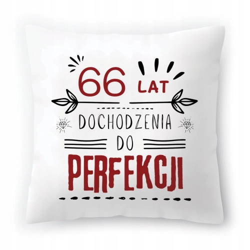 Poduszka na Urodziny 66 66ste 66-ste na Prezent z Nadrukiem ze Zdjęciem
