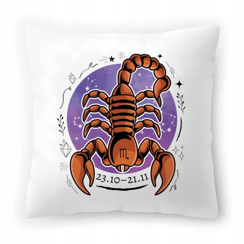 Poduszka Skorpion Znaki Zodiaku Horoskop z Nadrukiem ze Zdjęciem