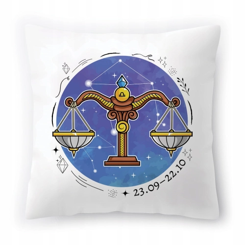 Poduszka Waga Znaki Zodiaku Horoskop z Nadrukiem ze Zdjęciem
