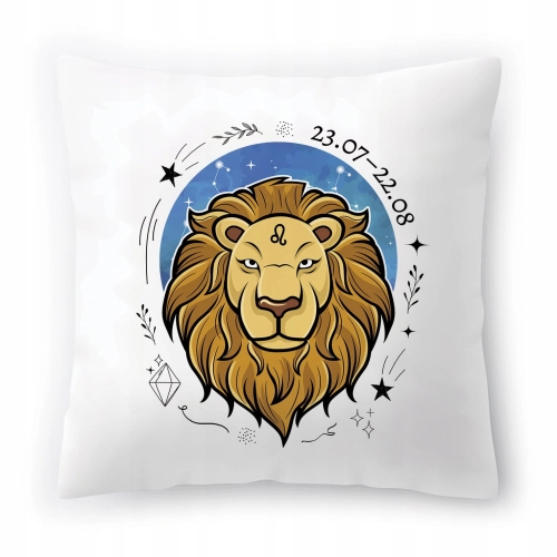 Poduszka Lew Znaki Zodiaku Horoskop z Nadrukiem ze Zdjęciem
