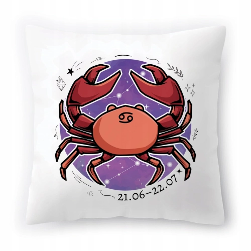 Poduszka Rak Znaki Zodiaku Horoskop z Nadrukiem ze Zdjęciem