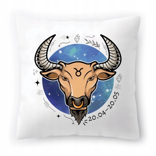 Poduszka Byk Znaki Zodiaku Horoskop z Nadrukiem ze Zdjęciem