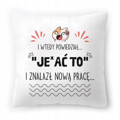 Poduszka Pożegnanie z Pracy Dla Kolegi Koleżanki z Nadrukiem ze Zdjęciem