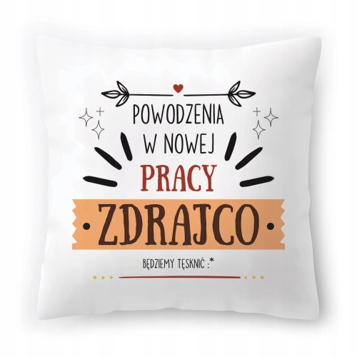 Poduszka Pożegnanie z Pracy Dla Kolegi Koleżanki z Nadrukiem ze Zdjęciem