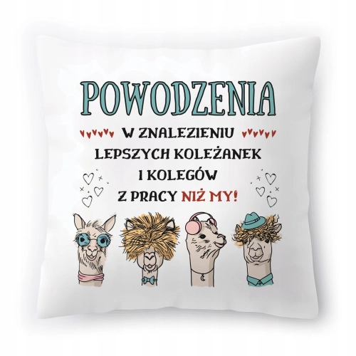 Poduszka Pożegnanie z Pracy Dla Kolegi Koleżanki z Nadrukiem ze Zdjęciem