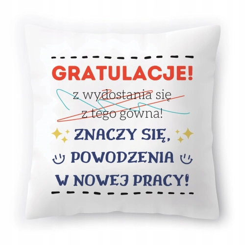 Poduszka Pożegnanie z Pracy Dla Kolegi Koleżanki z Nadrukiem ze Zdjęciem