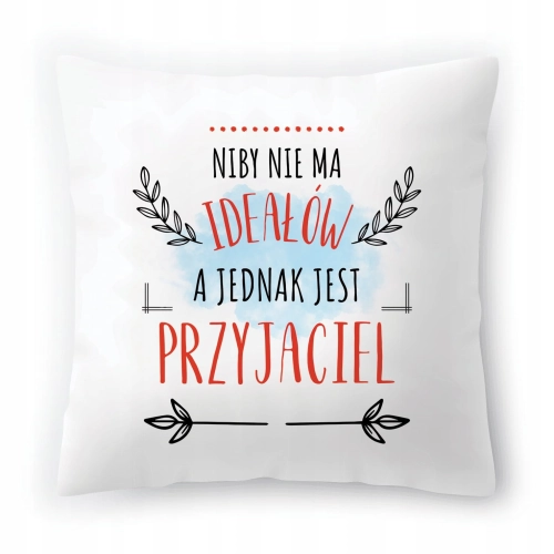 Poduszka Dla Przyjaciela na Urodziny na Prezent z Nadrukiem ze Zdjęciem