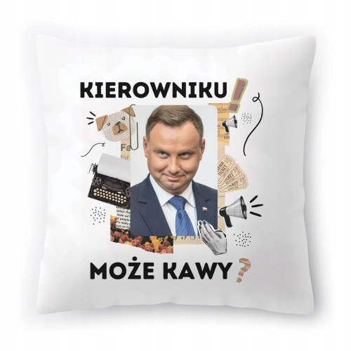 Poduszka Duda Andrzej Duda PiS Prezydent Prezent z Nadrukiem ze Zdjęciem