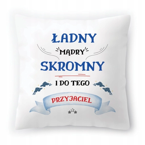 Poduszka Dla Przyjaciela na Urodziny na Prezent z Nadrukiem ze Zdjęciem