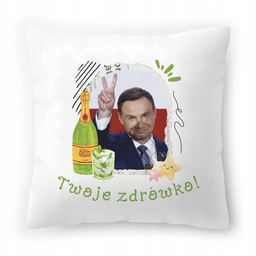 Poduszka Duda Andrzej Duda PiS Prezydent Prezent z Nadrukiem ze Zdjęciem
