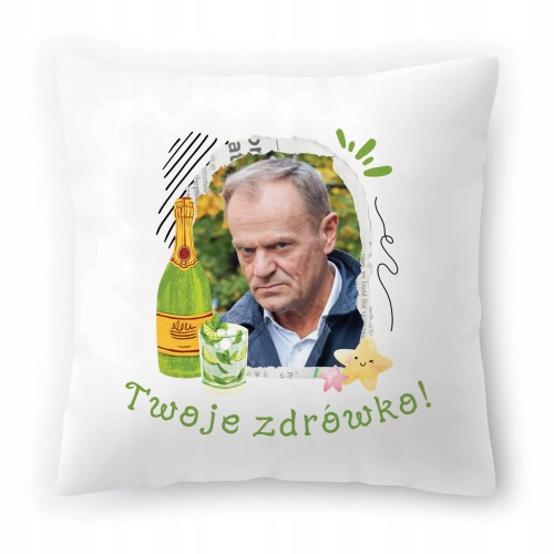 Poduszka dla Tuska PO Platforma Obywatelska z Nadrukiem ze Zdjęciem